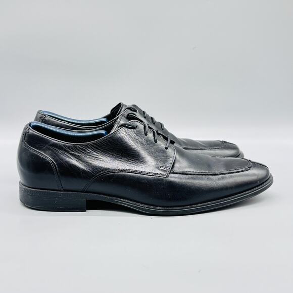 Cole Haan Shoes Mens 9 Black Leather Vtg Air Derby Oxford Dress Square Toe
